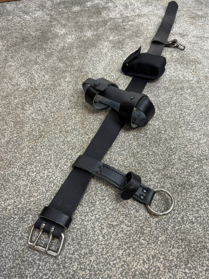 Ex Police Leather Belt & Pouches Fast Strap 40" Waist Security Patrol Belt