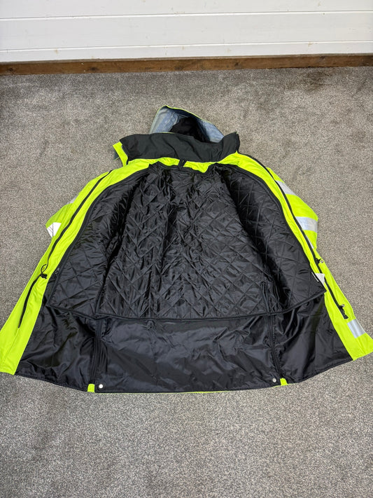 Ex Police Hi Vis Waterproof Jacket Anorak Quilted - X SMALL Security Recovery Dog Walking