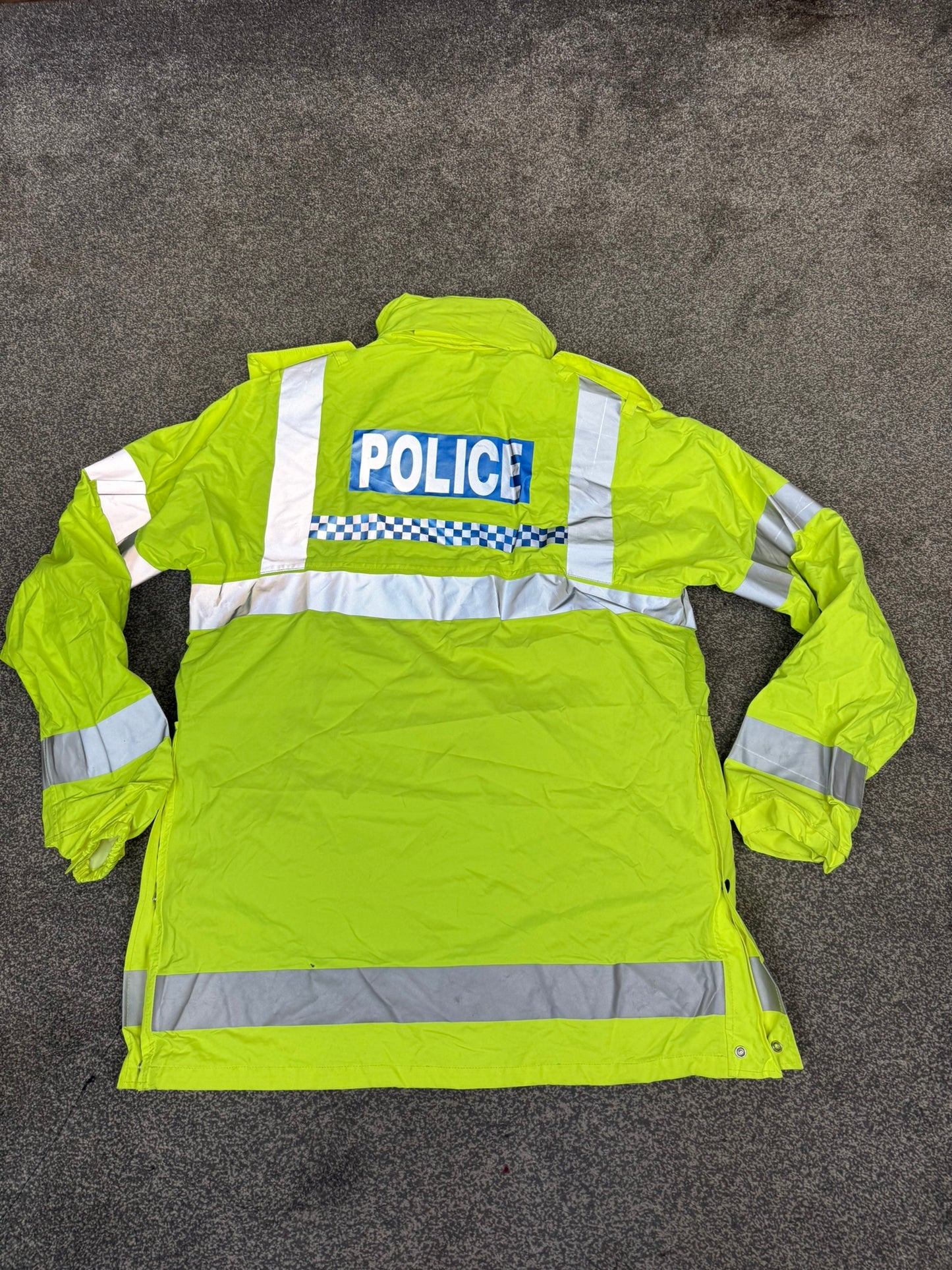 5x Ex Police Hi-Vis Waterproof Quilted Jacket Coat Job Lot BADGED Mixed Bundle