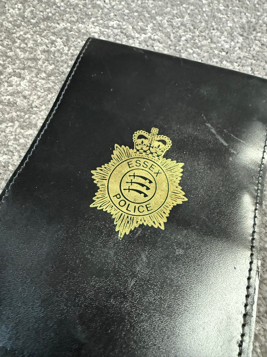 Ex Essex Police Leather Notebook Holder 10x15cm Collectable Display