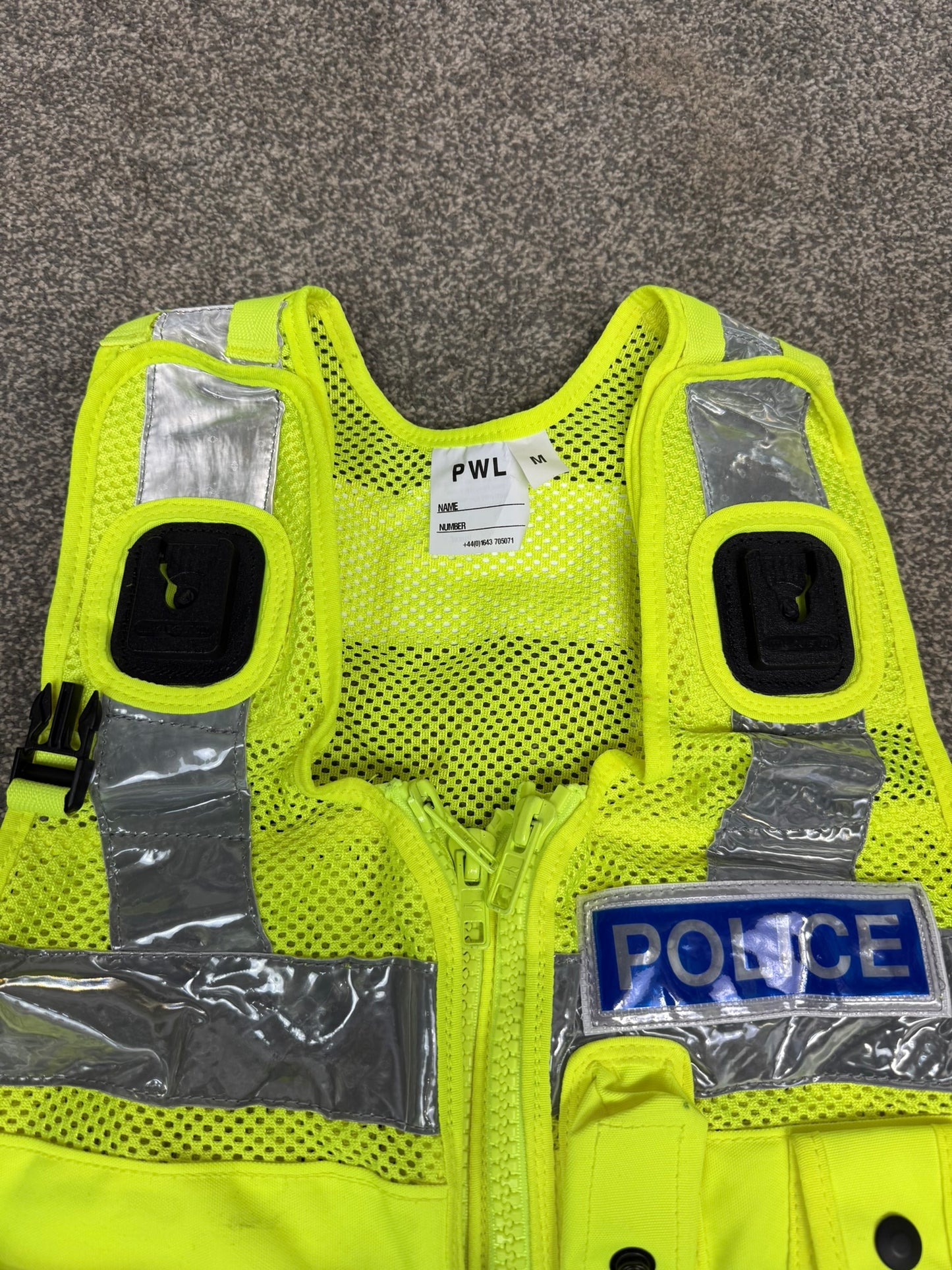 Badged Ex Police PWL Hi-Vis Taser Utility Tactical Vest - MEDIUM