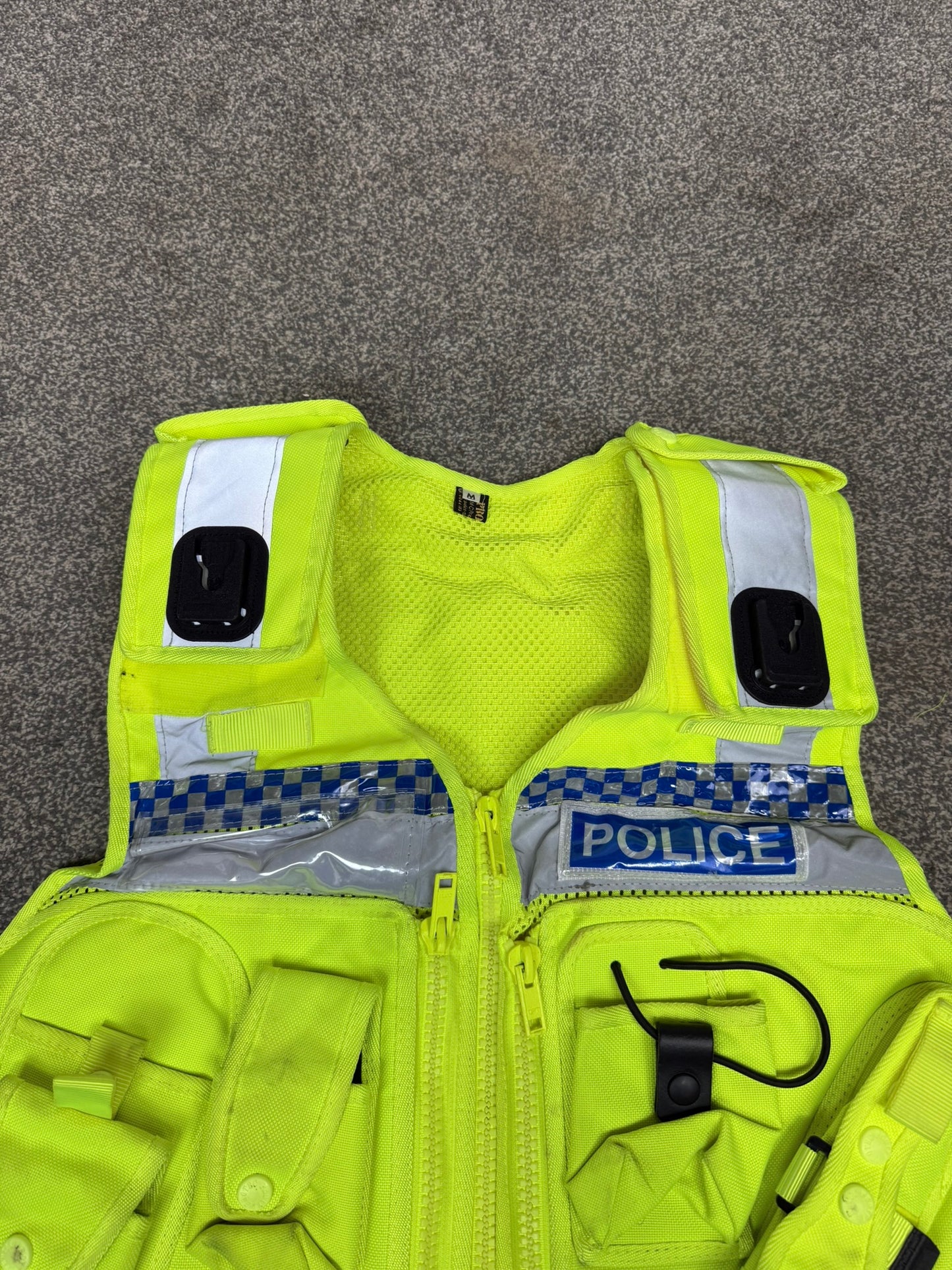 Ex Police Hi-Vis Protec Utility Tac Vest BADGED Collector Display Security - Medium