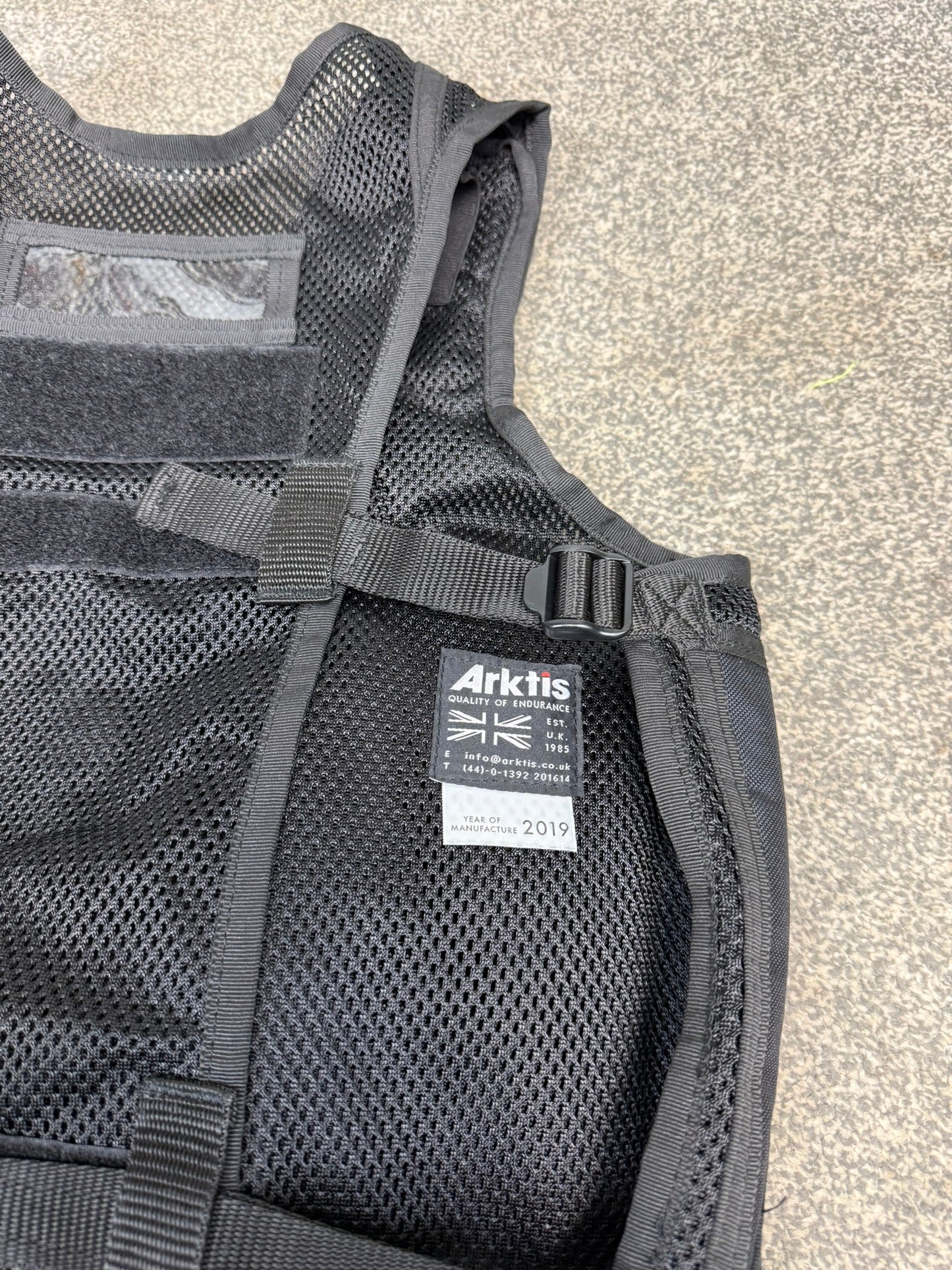 Ex Police Black Arktis Tactical Vest Utility Equipment Vest Security Patrol Airsoft - X SMALL