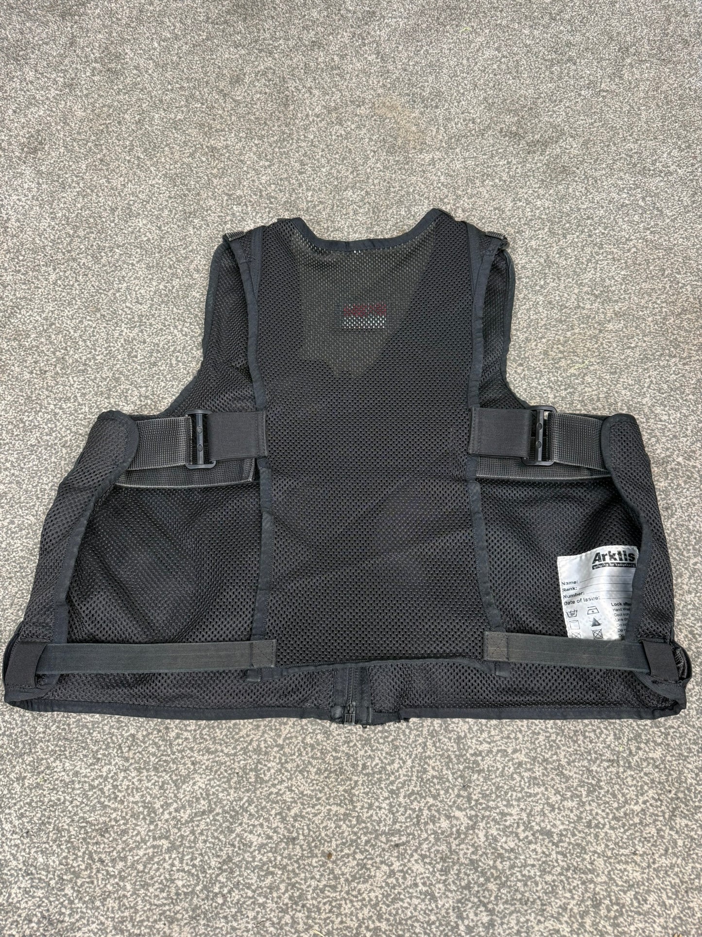 Ex Police Black Arktis Tactical Vest Utility Equipment Vest Security Patrol Airsoft - LARGE
