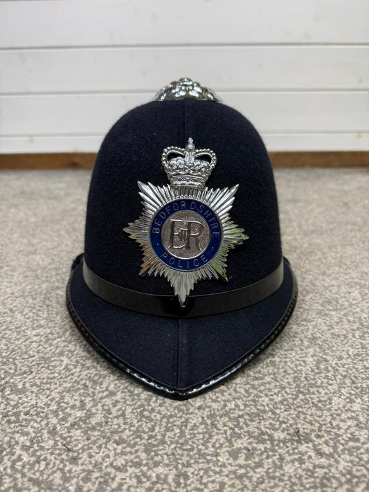 Ex Bedfordshire Police Rose Top Bobby Helmet 58cm Obsolete Collector