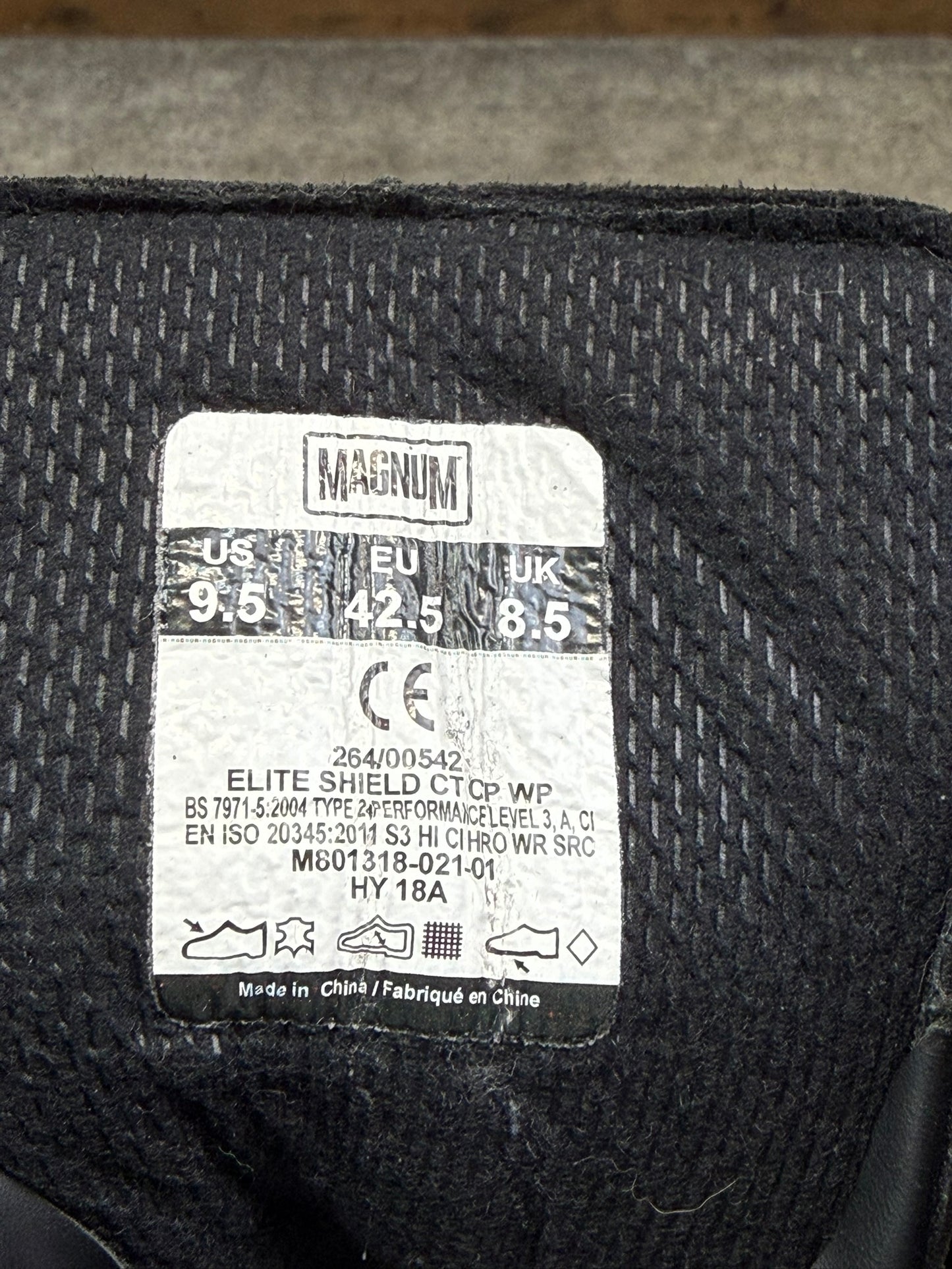 Ex Police Magnum Elite Shield Combat Boots Black Leather UK 8.5 Security