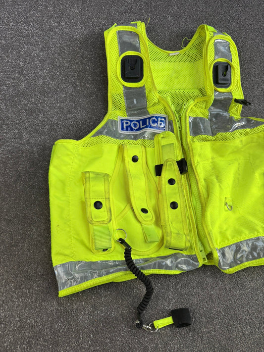 Ex Police Hi-Vis Utility Patrol Tac Vest BADGED Large - Film TV Collector Display