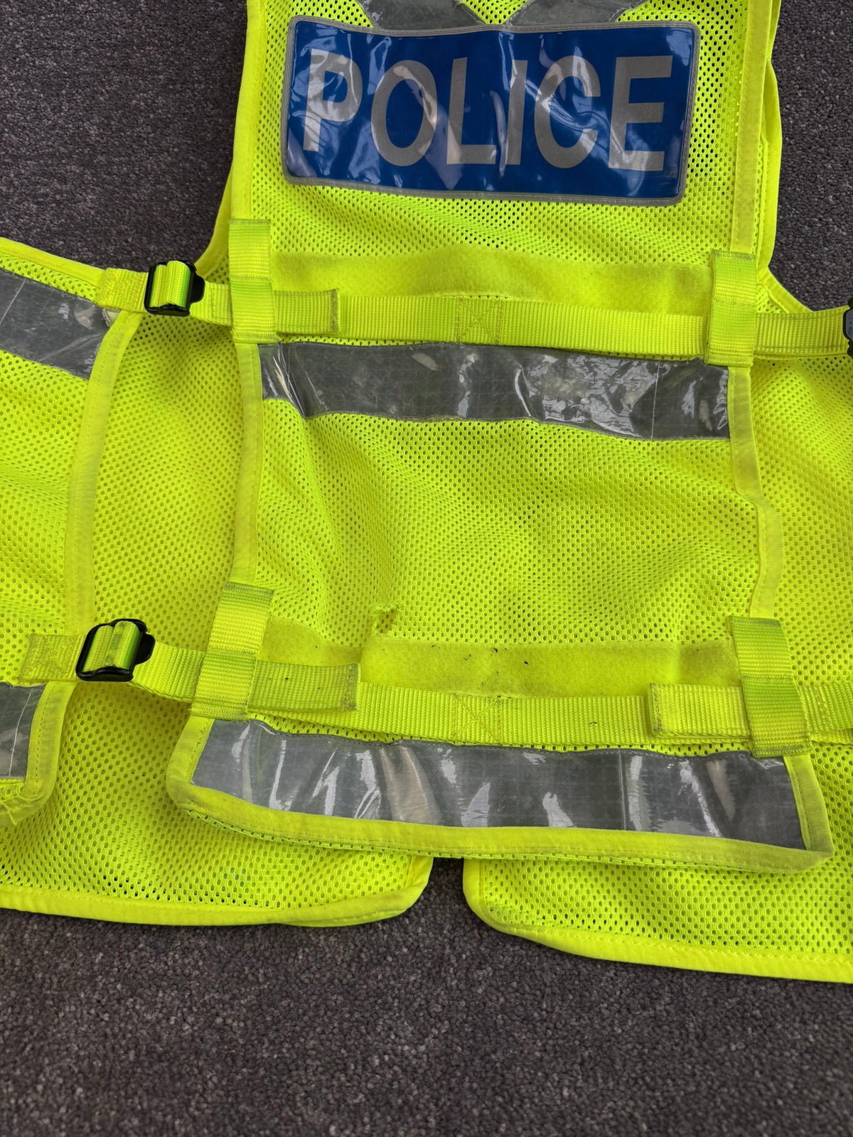 Ex Police Hi-Vis Utility Tac Vest BADGED - XL Film TV Collector Display