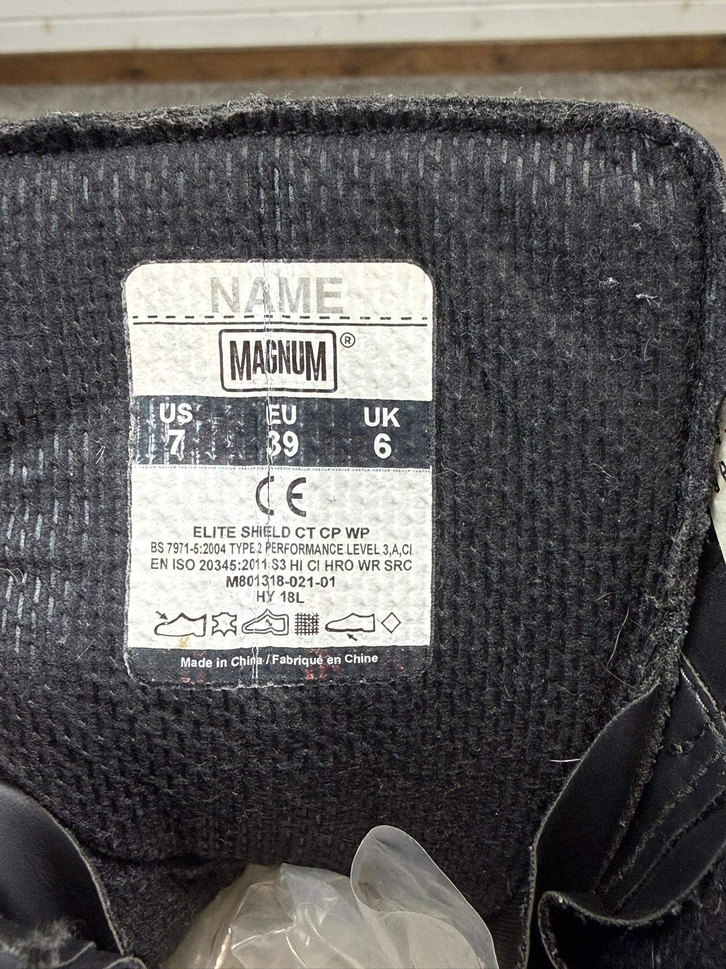 Ex Police Magnum Elite Shield Combat Boots Black Leather UK 6 Security