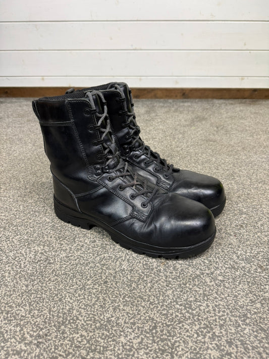 Ex Police Magnum Elite Shield Combat Boots Black Leather UK 11 Security Work