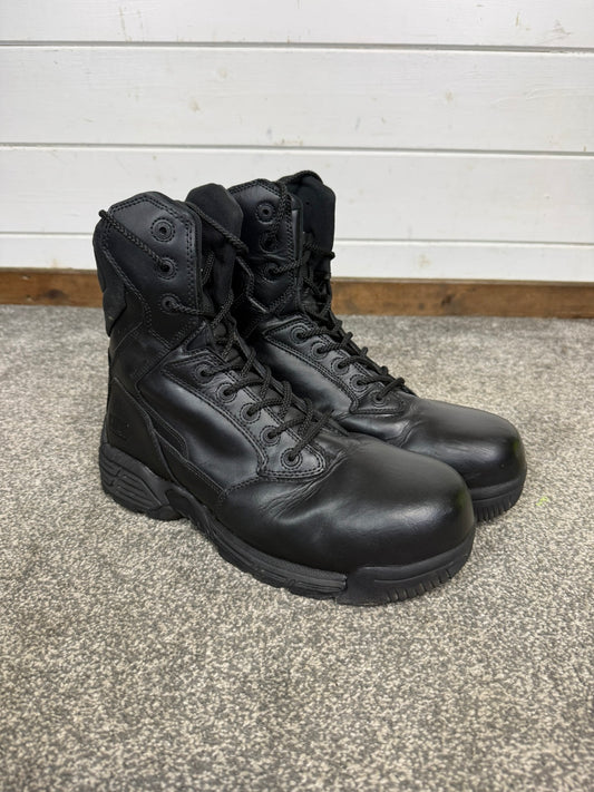 Magnum Stealth Force 8.0 Combat Boots Black Leather UK 9 Ex Police Security