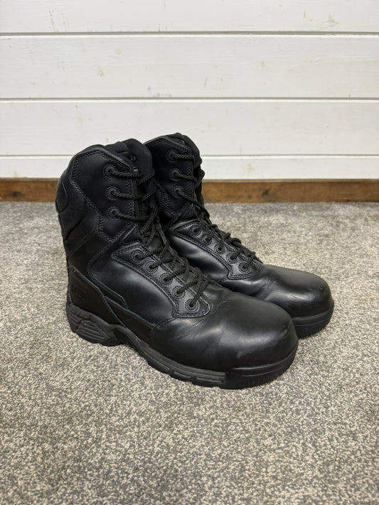 Magnum Stealth Force 8.0 Combat Boots Black Leather UK 8 Ex Police Security