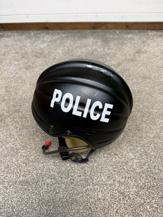 Ex Police Black Gecko Marine Safety Helmet 57-62cm Collector Display TV Film Prop