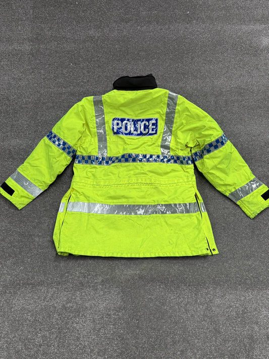 Ex Police Hi-Vis Waterproof Jacket Model 9 BADGED With Klickfast & Quilted Liner Grade B