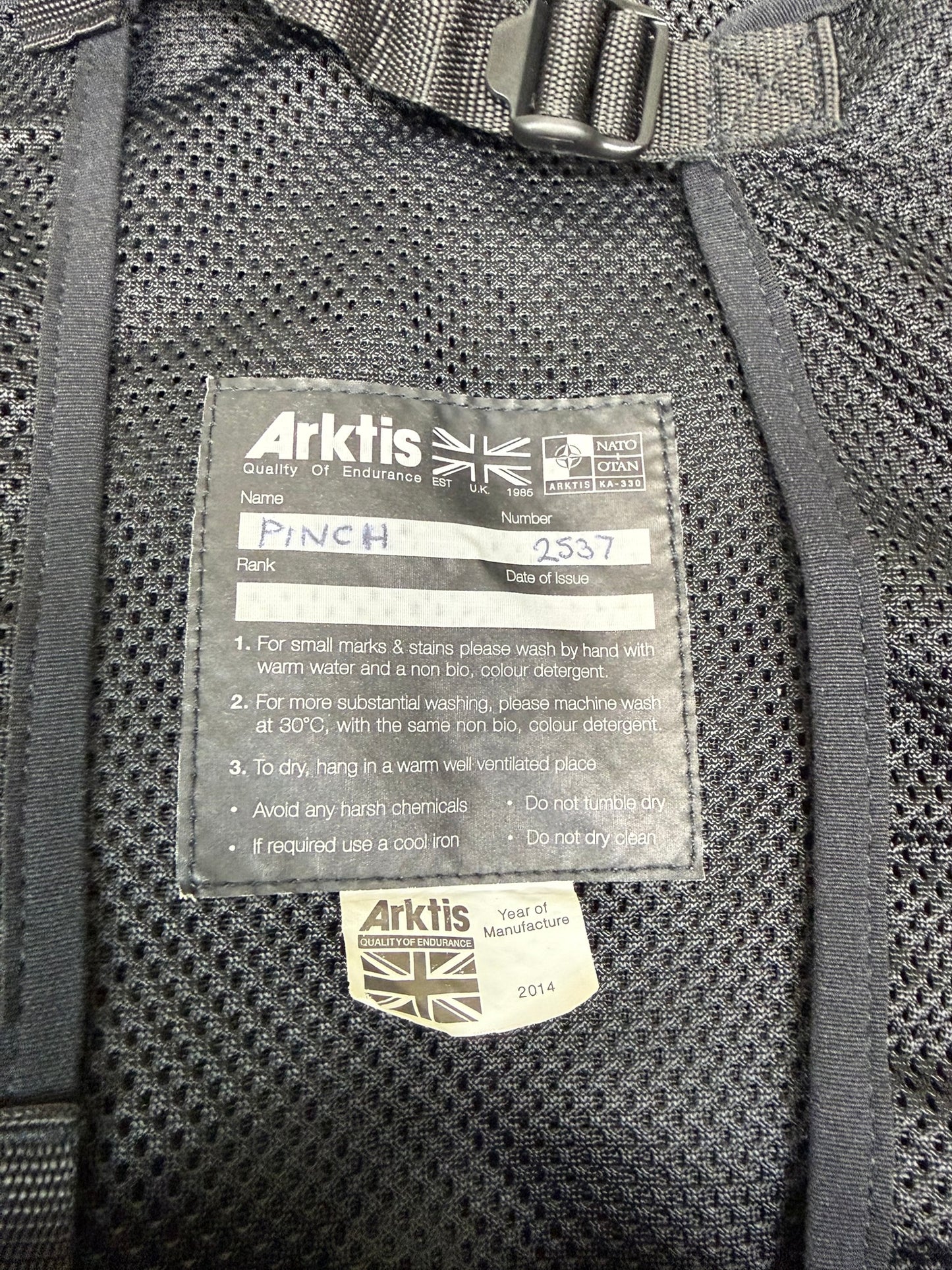 Ex Police Black Arktis Tactical Vest VGC Utility Equipment Vest Security Patrol Airsoft - X Large