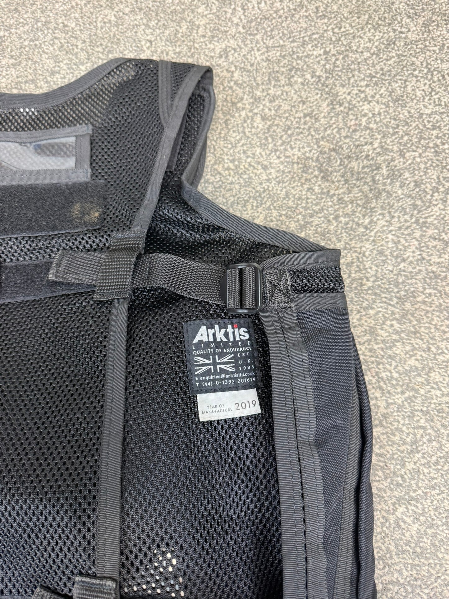 Ex Police Black Arktis Tactical Vest Utility Equipment Vest Security Patrol Airsoft - X SMALL
