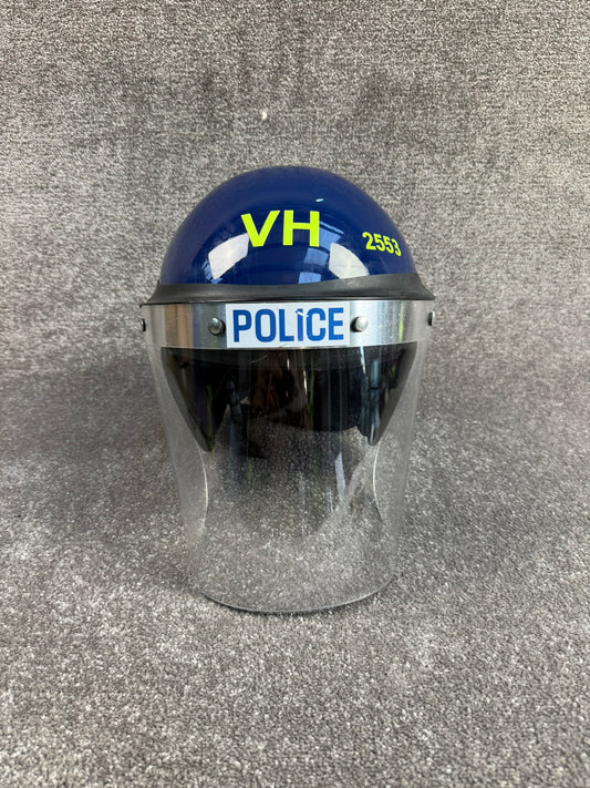 Ex Police Riot Helmet MLA Defender 58-59cm Collectable Display Airsoft Paintball