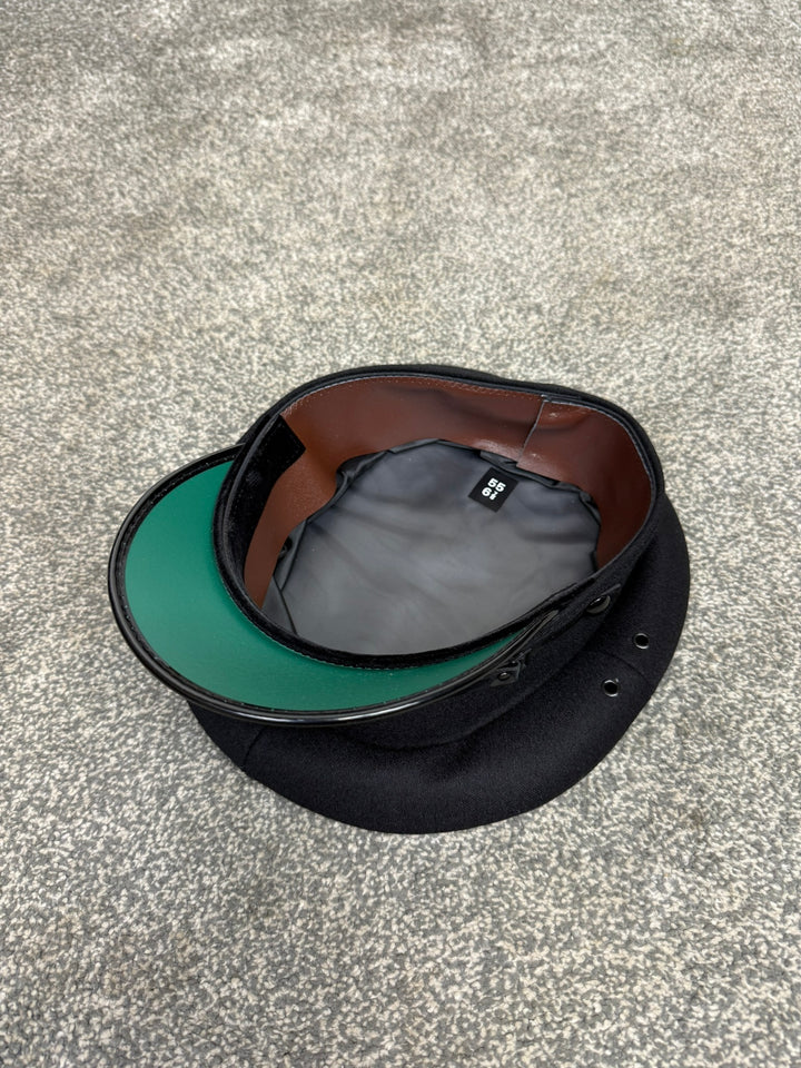 Ex Police Black Peak Cap Genuine Issue Chauffeur Fancy Dress Film Prop Collectible