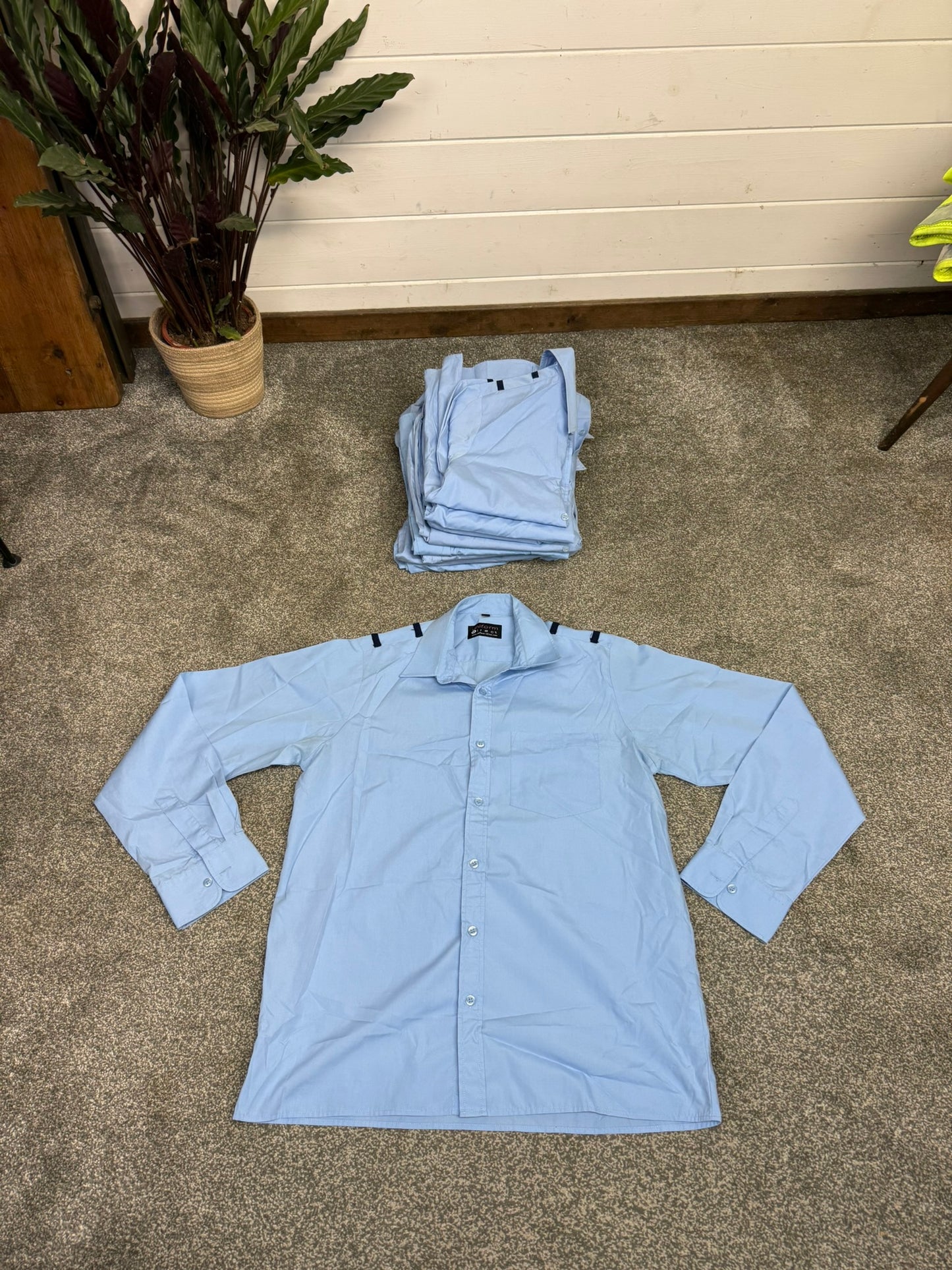 11x Ex Police Cadet Light Blue Shirts Long Sleeve Job Lot Bundle