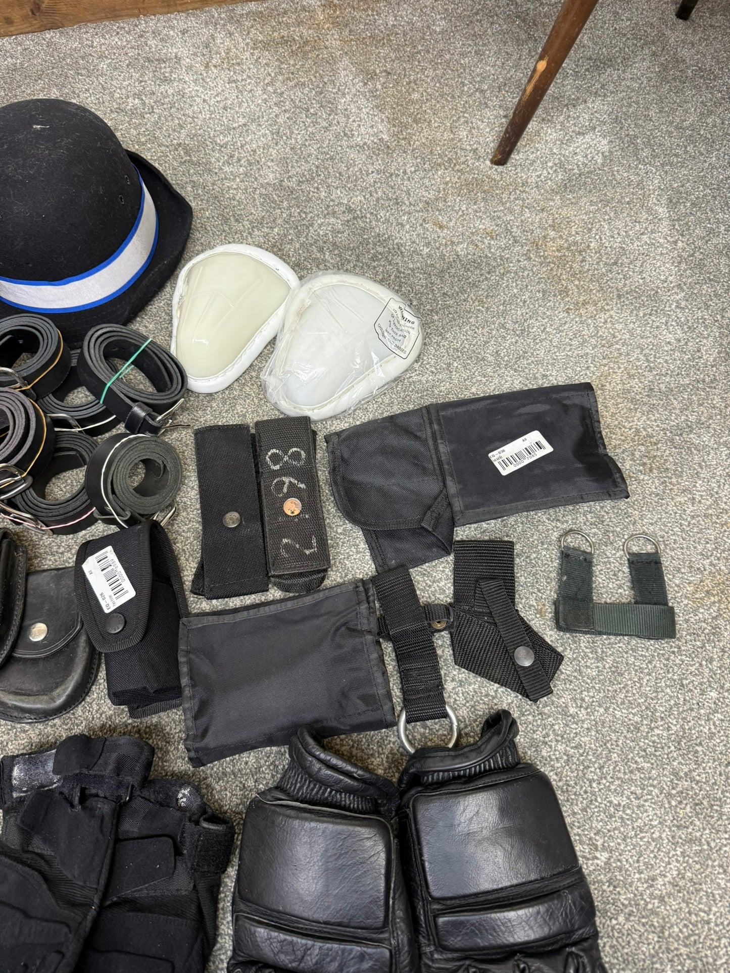 Ex Police Accessory Job Lot Belt Pouches Gloves Hat Maglite Security Lot