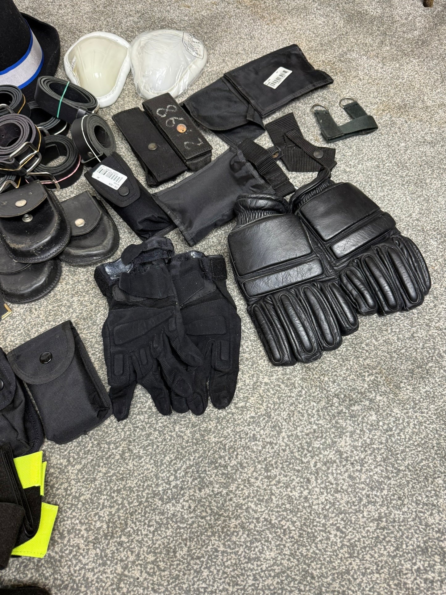 Ex Police Accessory Job Lot Belt Pouches Gloves Hat Maglite Security Lot