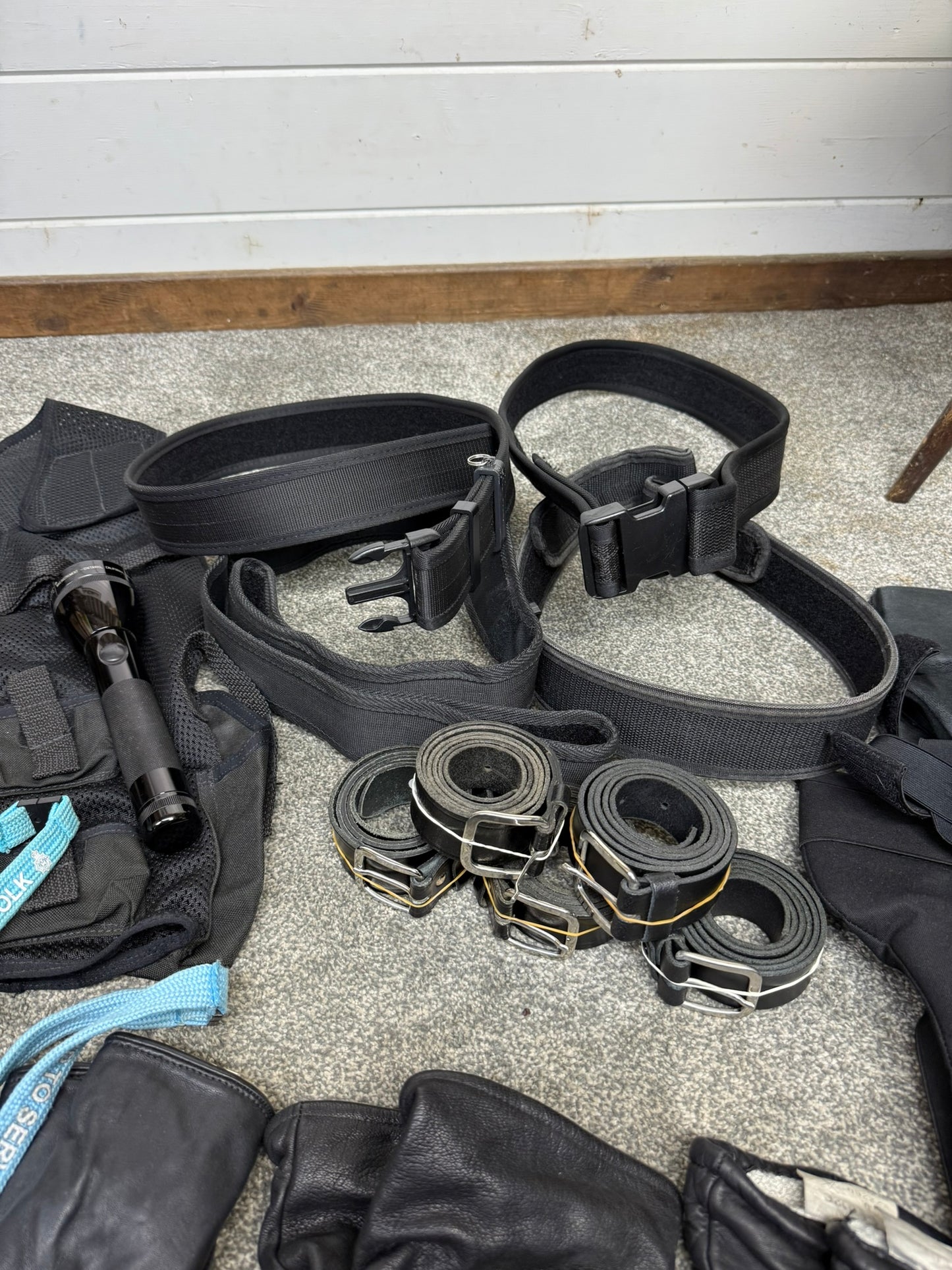 Ex Police Accessory Job Lot Vest Belts Pouches Gloves Maglite Security Lot