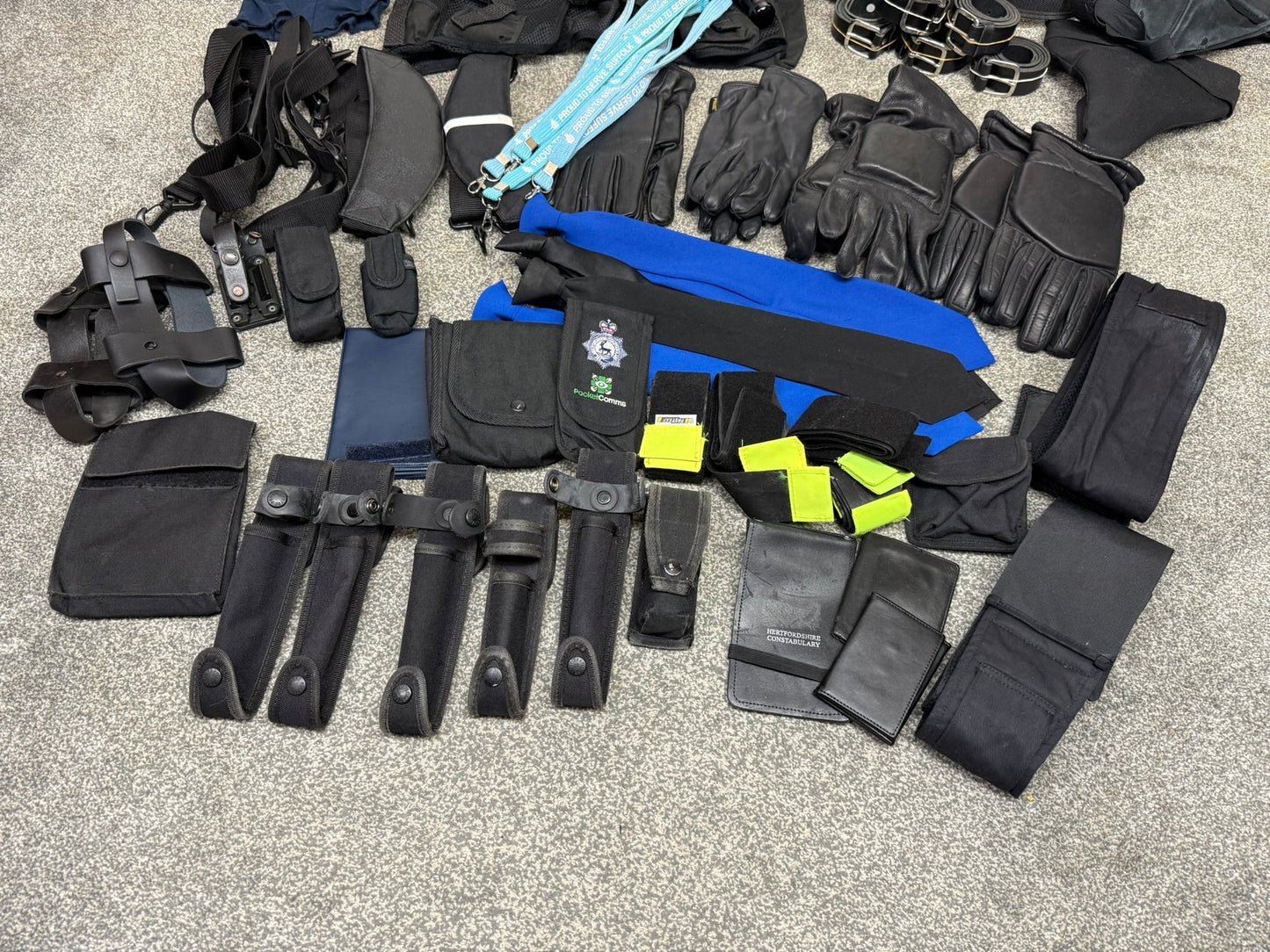 Ex Police Accessory Job Lot Vest Belts Pouches Gloves Maglite Security Lot