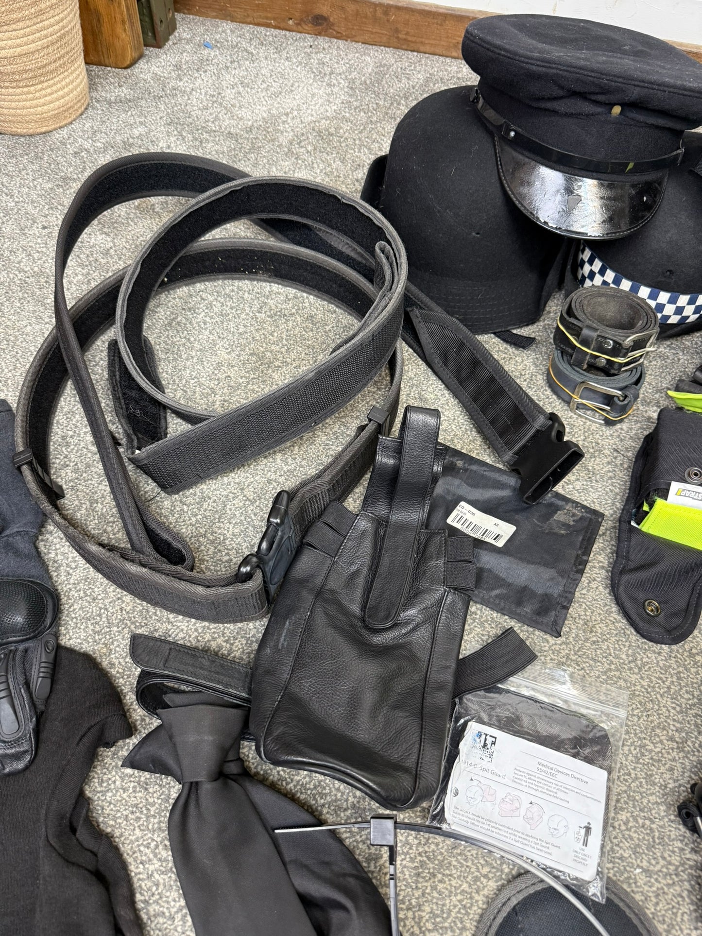 Ex Police Accessory Job Lot Hats Belts Pouches Gloves Fast Straps Security Lot