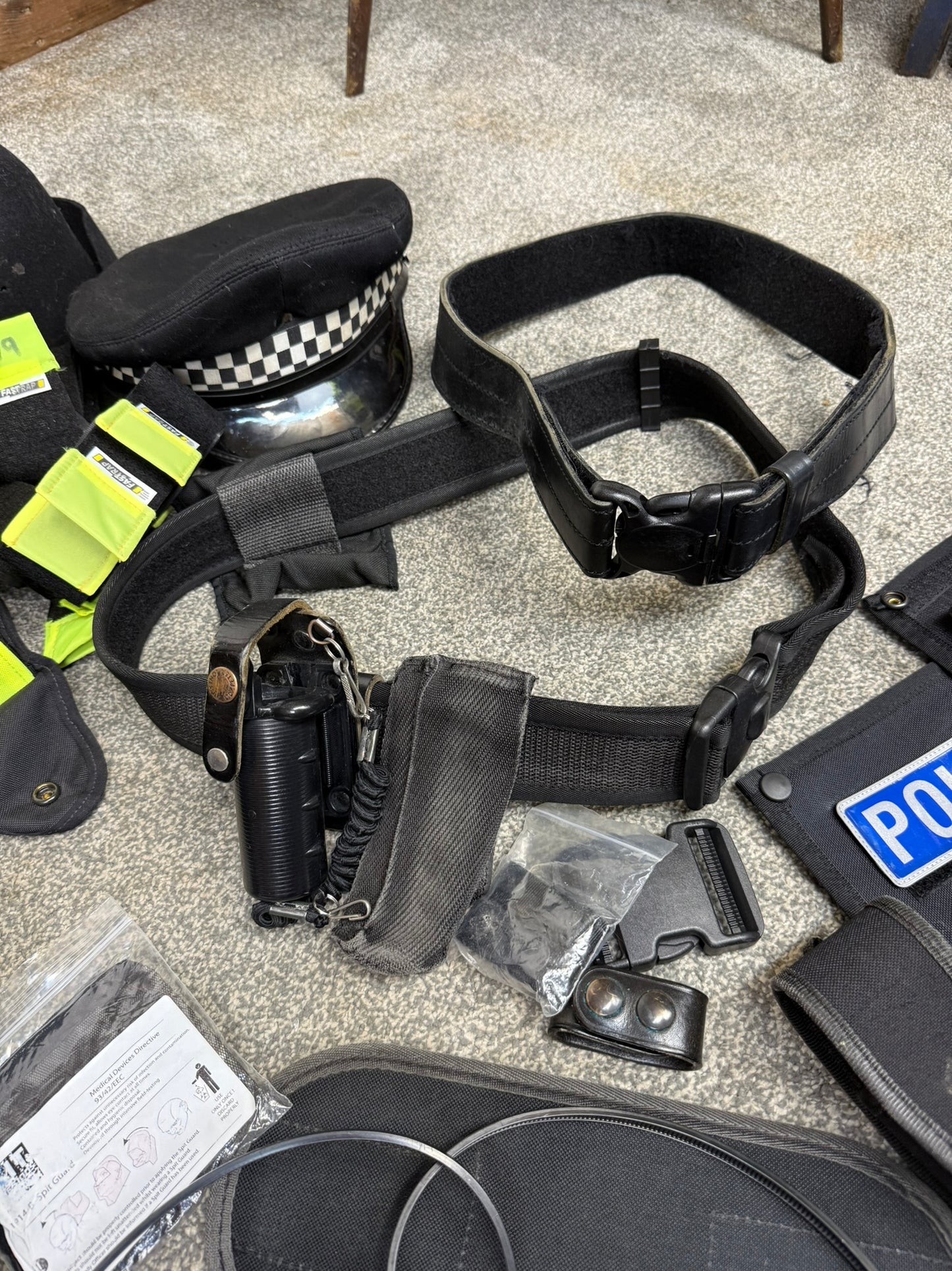 Ex Police Accessory Job Lot Hats Belts Pouches Gloves Fast Straps Security Lot