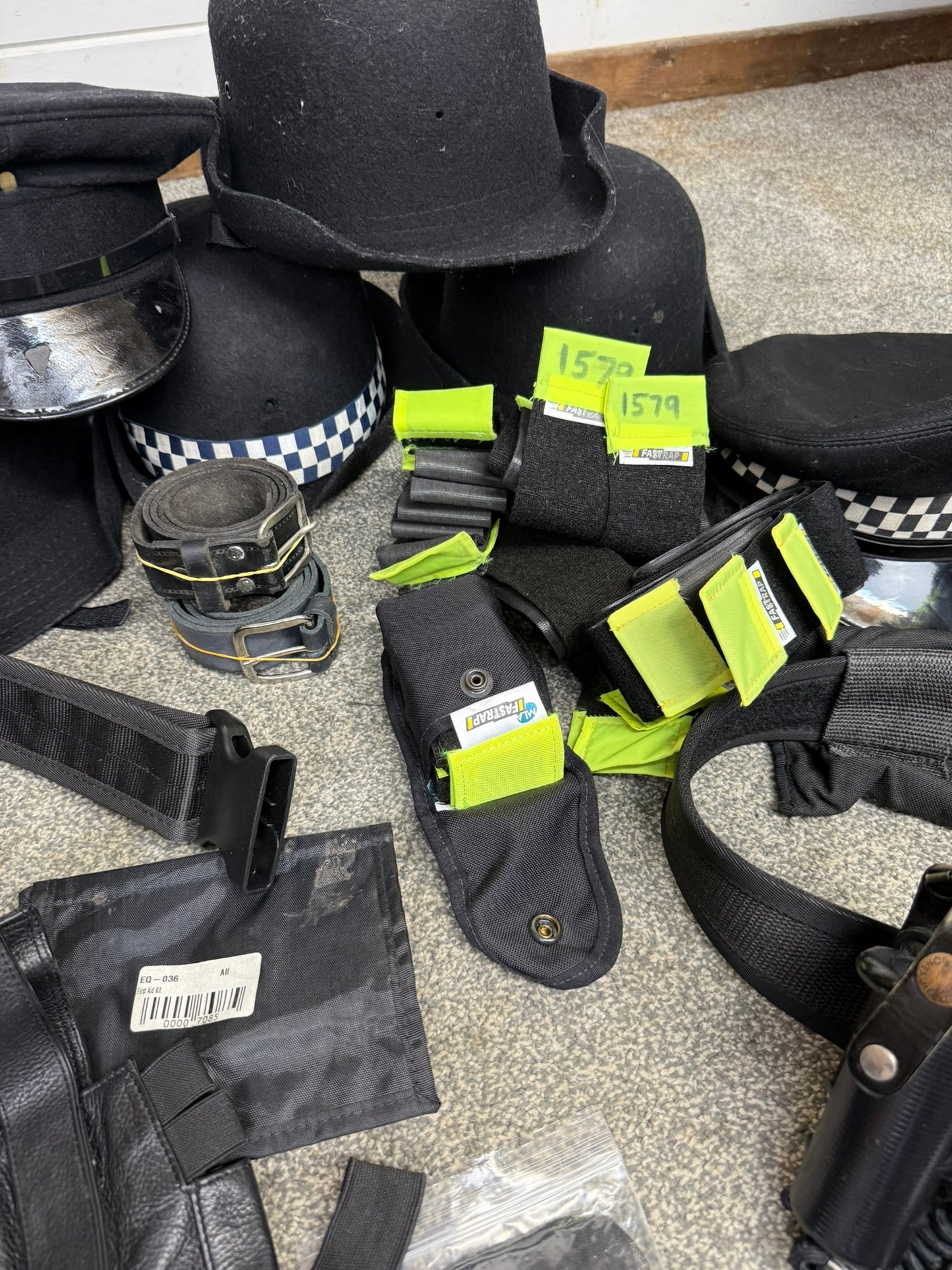 Ex Police Accessory Job Lot Hats Belts Pouches Gloves Fast Straps Security Lot
