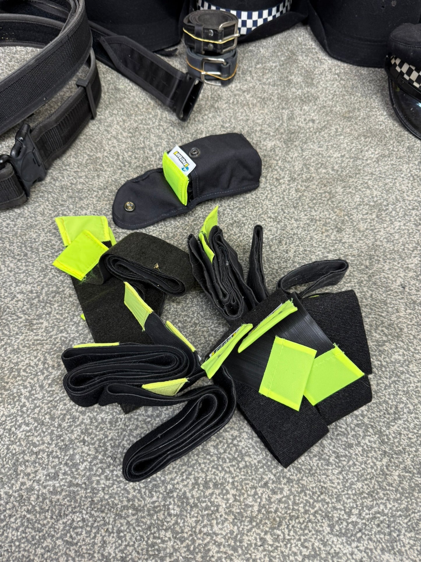 Ex Police Accessory Job Lot Hats Belts Pouches Gloves Fast Straps Security Lot