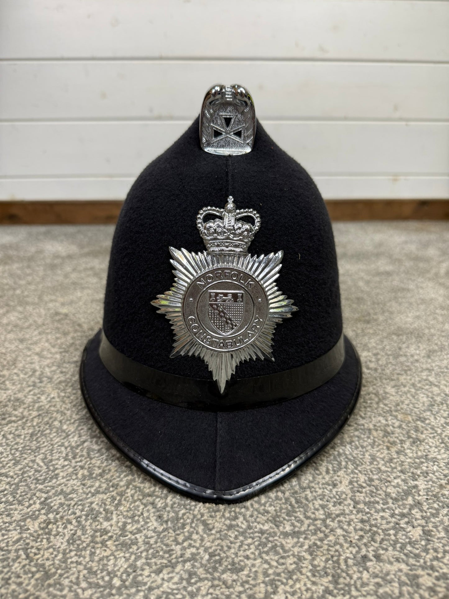 Obsolete Norfolk Constabulary Police Bobby Custodian Helmet Film Collectible