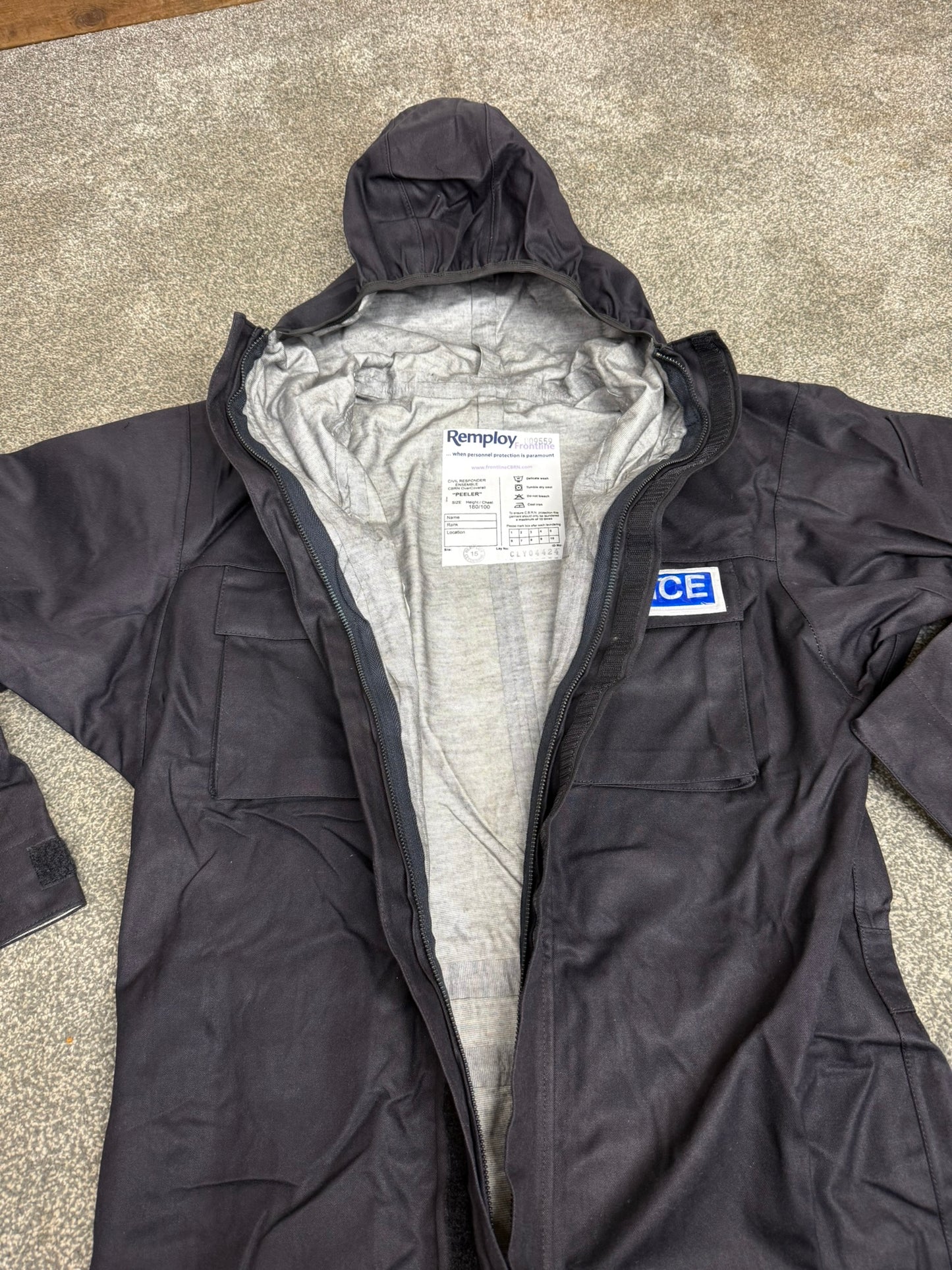 Ex Police Remploy CBRN Coverall Suit Civil Responder Peeler Waterproof - NEW