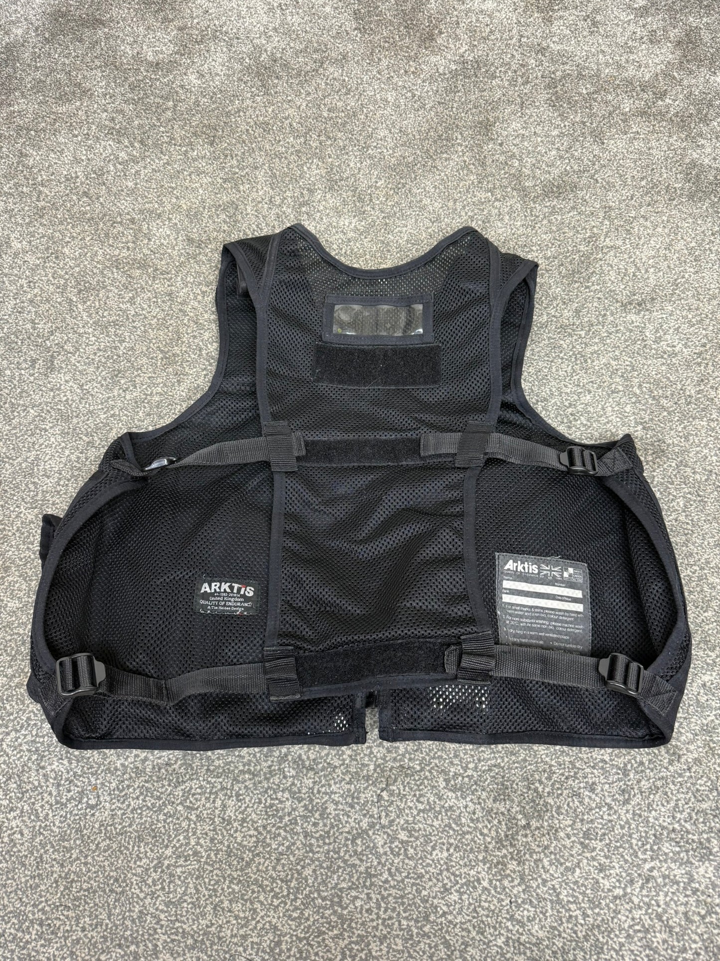 Ex Police Black Arktis Tactical Utility Vest & Pouches Security Airsoft - X Small