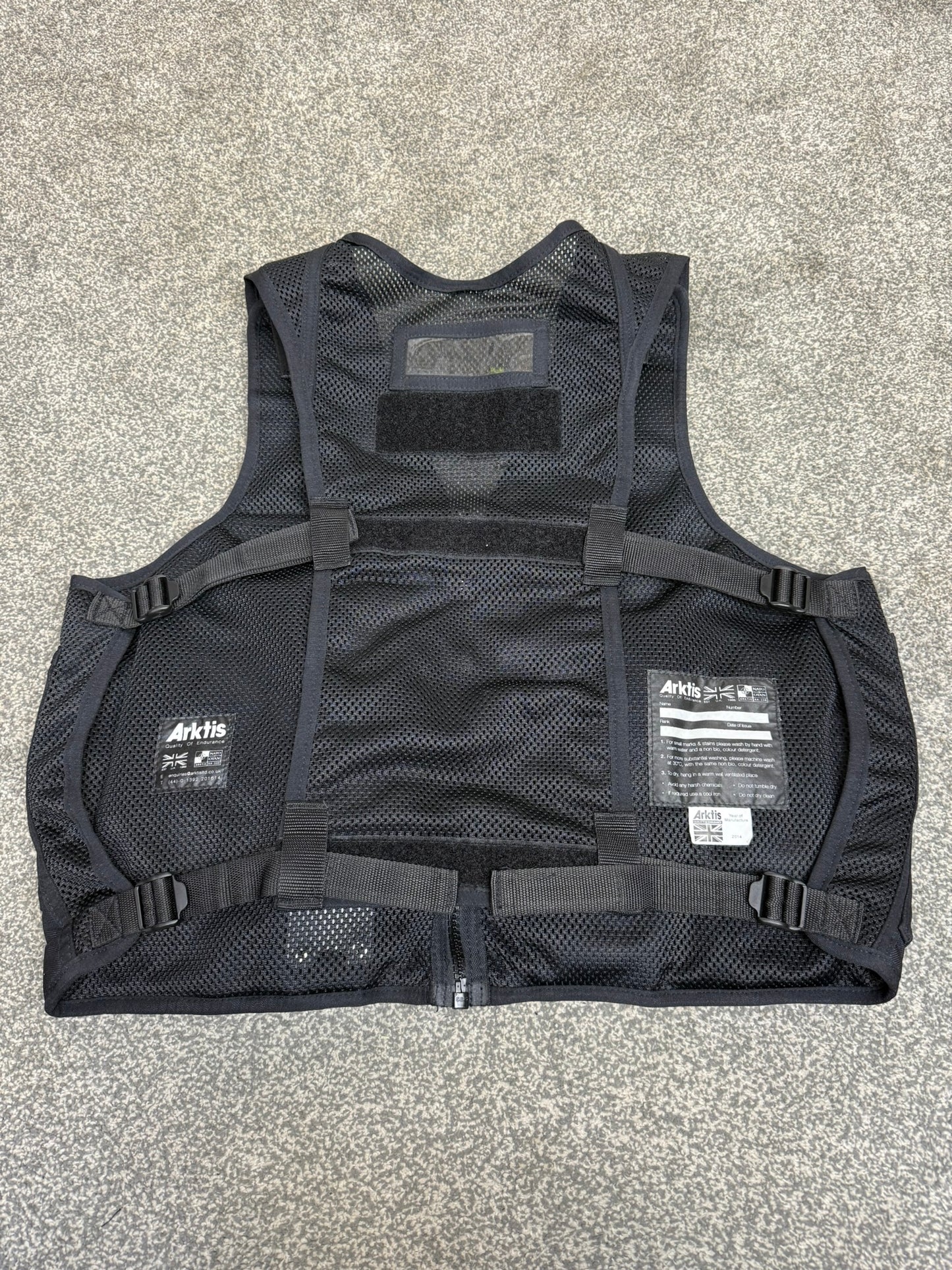 Ex Police Black Arktis Tactical Utility Vest & Pouches Security Airsoft - Medium