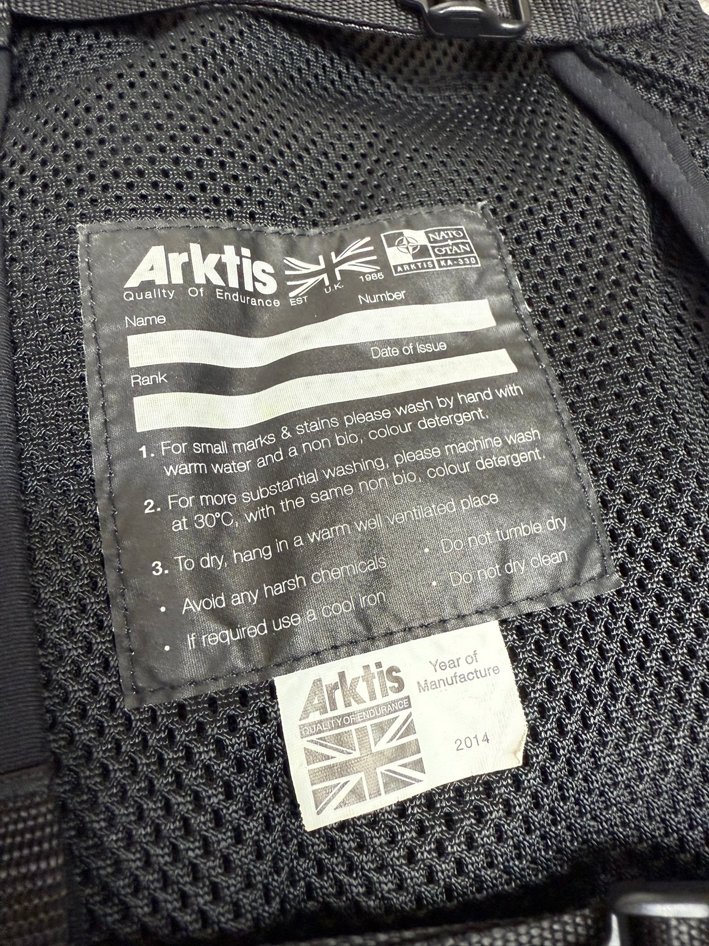 Ex Police Black Arktis Tactical Utility Vest & Pouches Security Airsoft - Medium