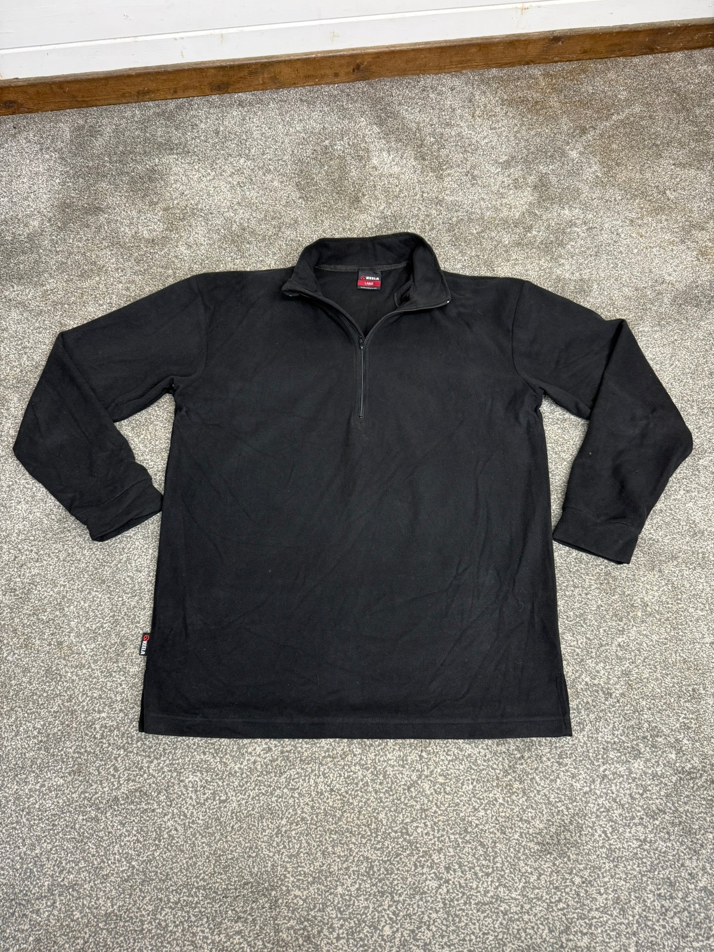 Ex Police Keela Black Micro Fleece Lightweight Hiking Top - Large
