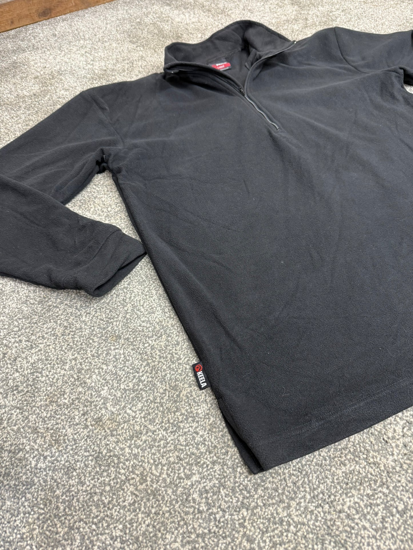 Ex Police Keela Black Micro Fleece Lightweight Hiking Top - Large