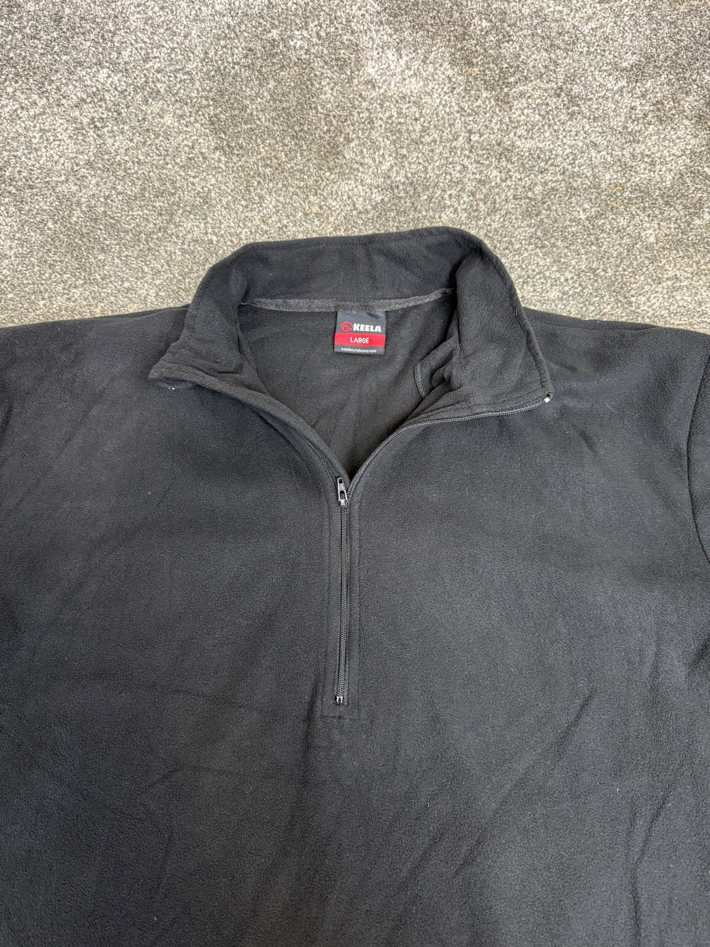 Ex Police Keela Black Micro Fleece Lightweight Hiking Top - Large