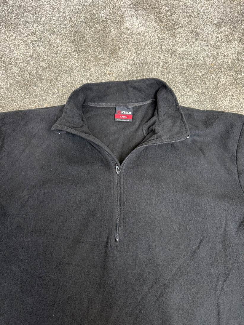 Keela Micro Fleece Black Lightweight Ex Police Hiking Work Baselayer Top