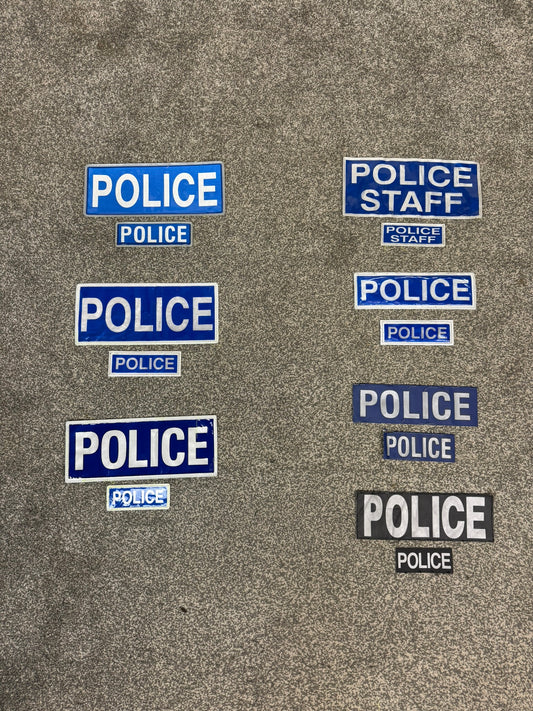 Genuine Ex POLICE Badge Set Stitched Film TV Uniform Collector