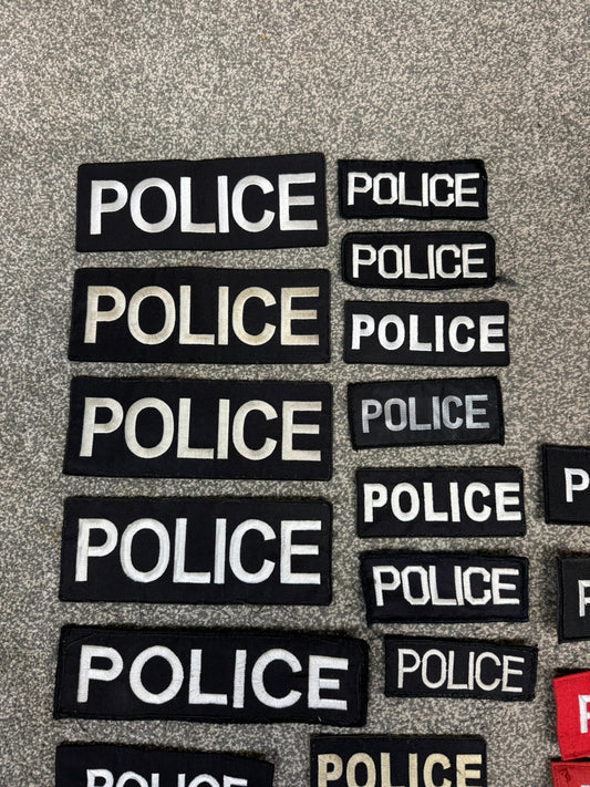 32x Genuine Ex Police Patches Job Lot Bundle Collector Film / TV Uniform Display