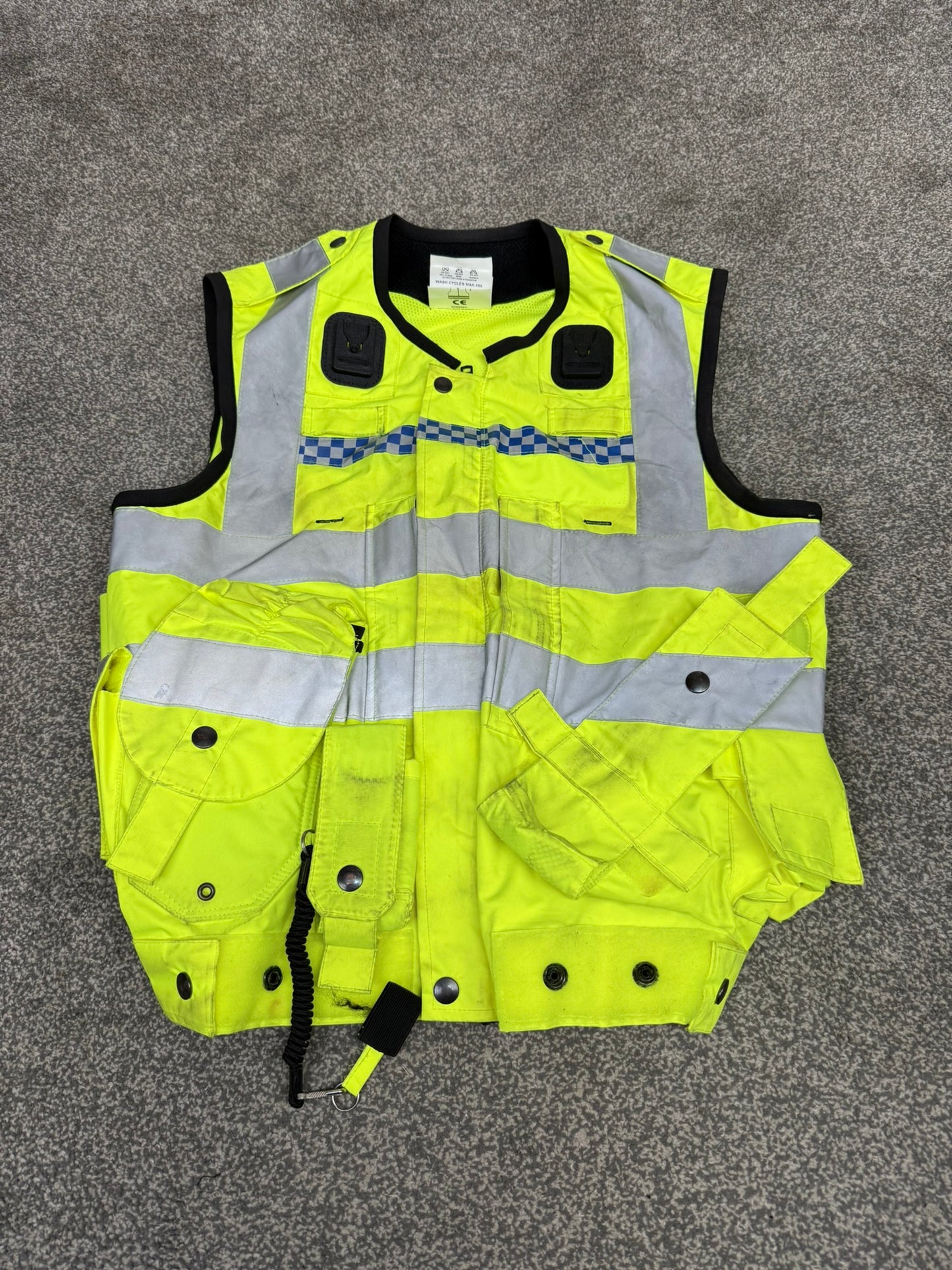 Ex Police Hi Vis Utility Vest Equipment Vest Gilet Yaffy 232 LARGE Patrol Security