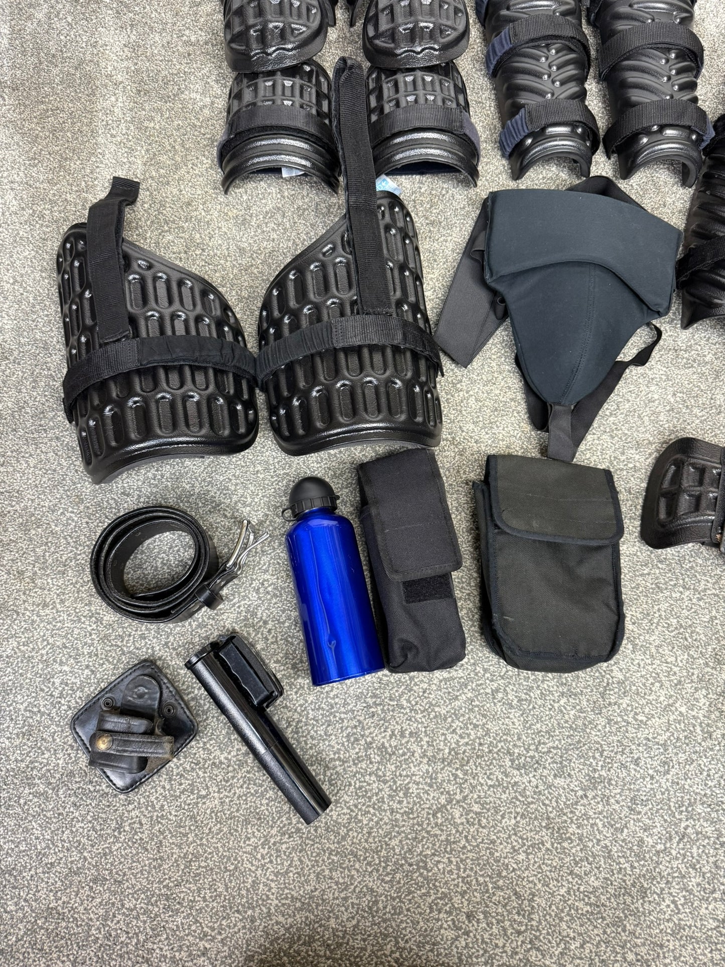 Ex Police Riot Guard Set & Leather Belt Security Dog Handler Paintball Airsoft