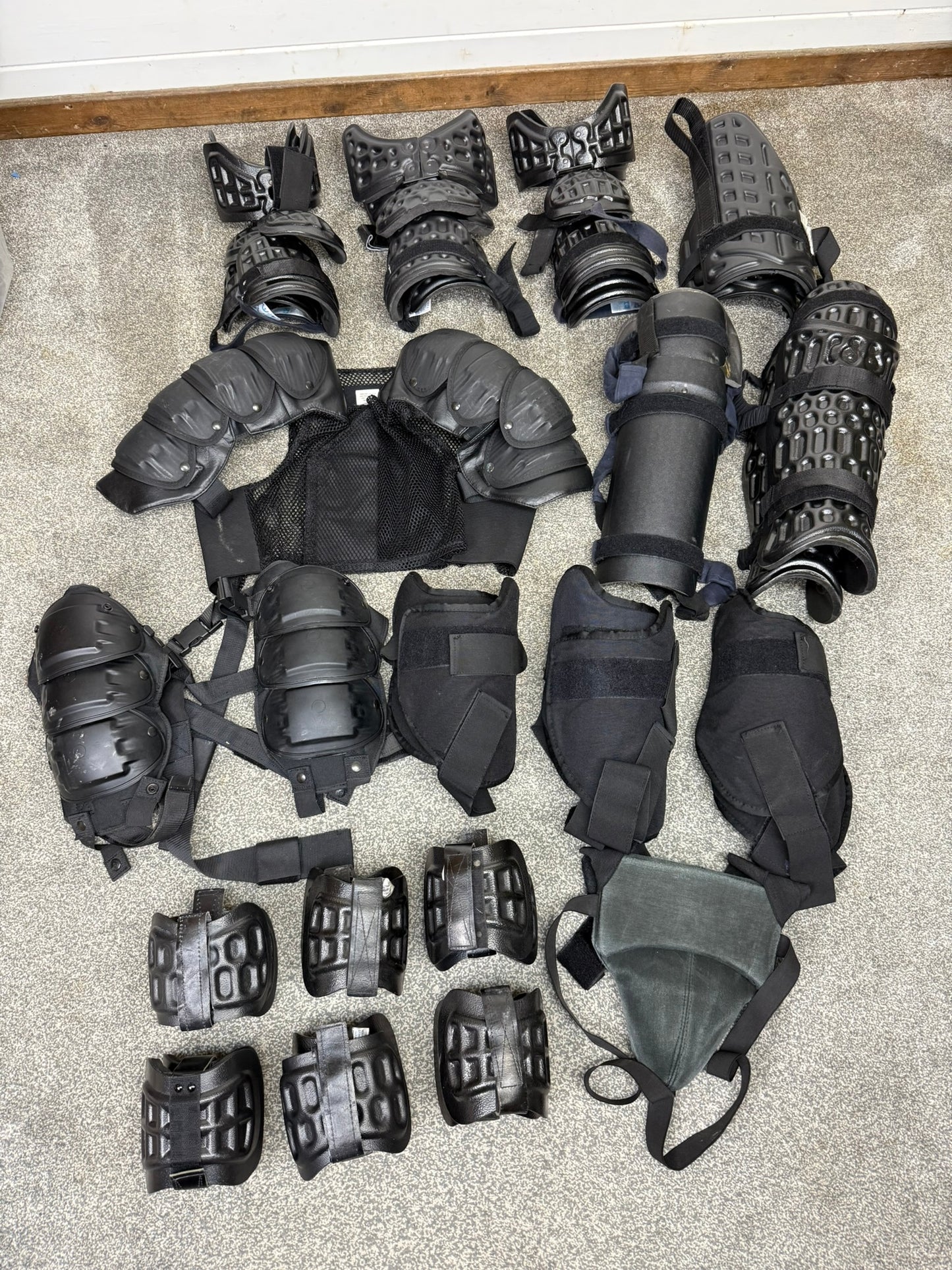 Ex Police Riot Guard Job Lot Shoulder, Arm, Leg, Foot Riot Guards In Pairs