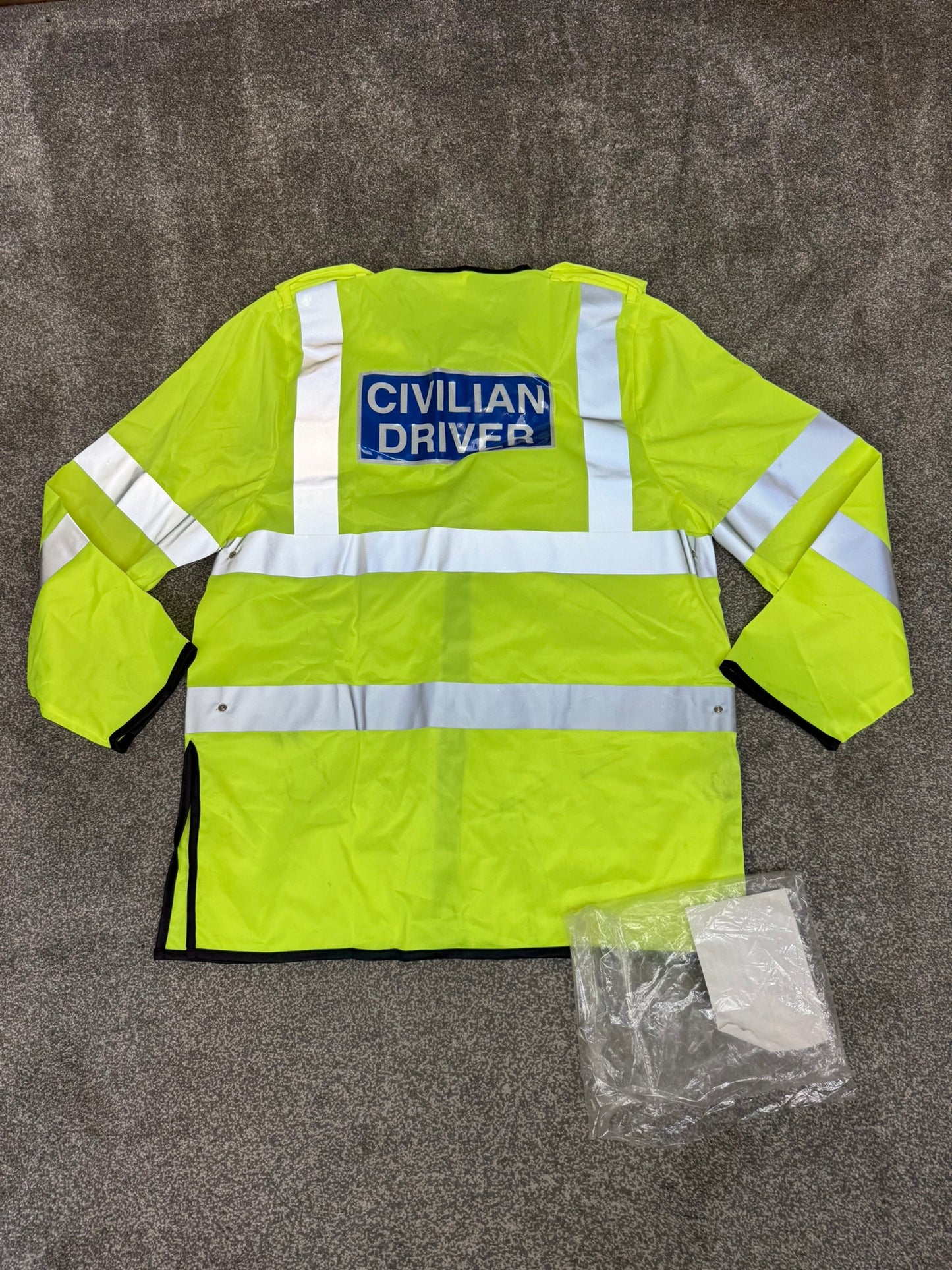 Ex Police Civilian Driver Hi Vis Vest Medium - Rare Collectable Display
