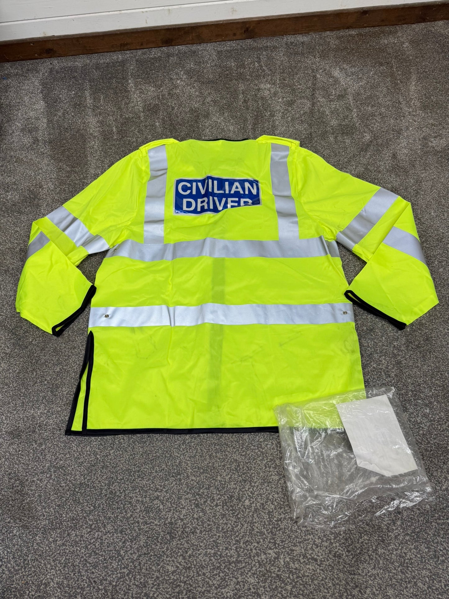 Ex Police Civilian Driver Hi Vis Vest Medium - Rare Collectable Display