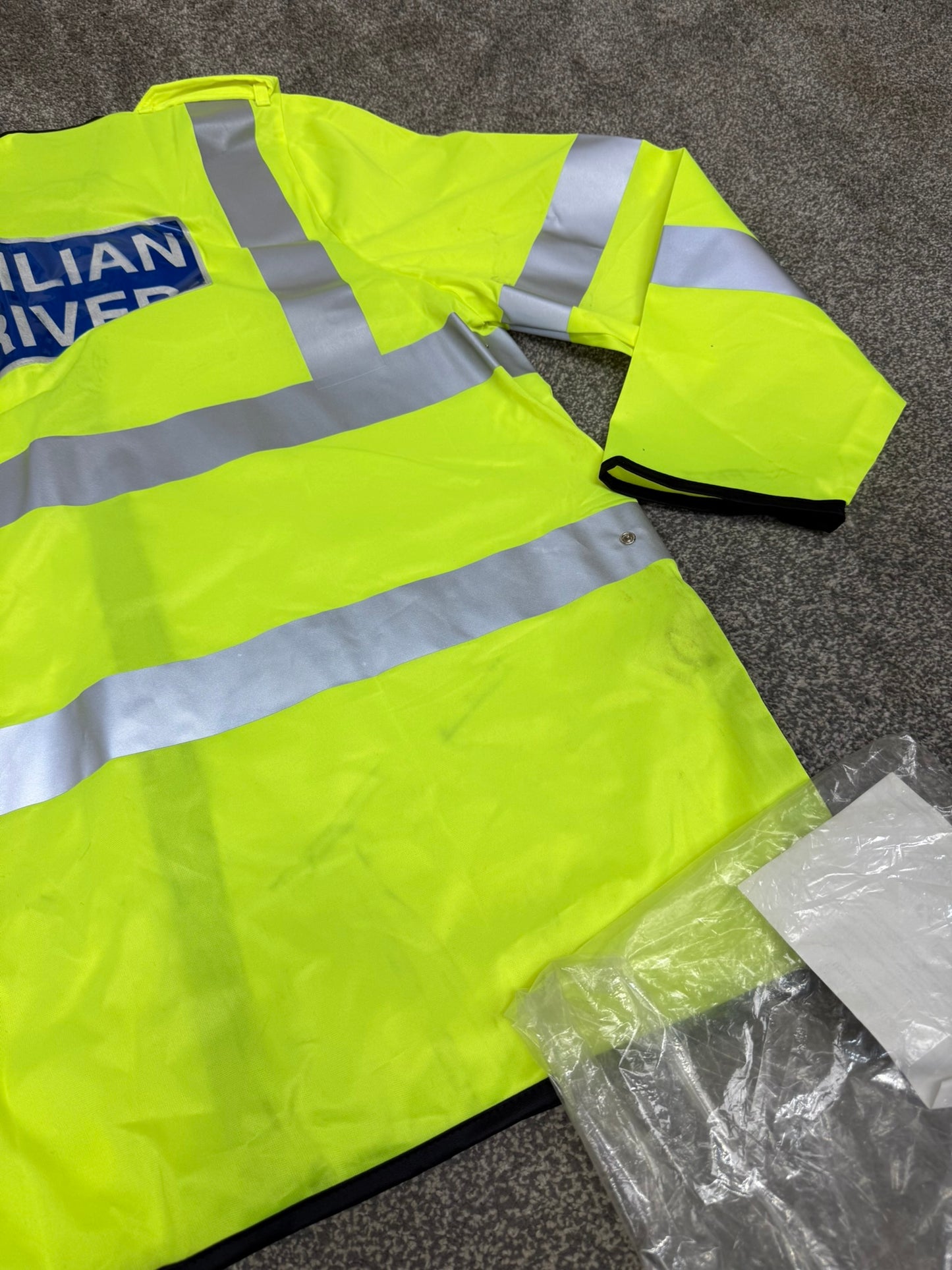 Ex Police Civilian Driver Hi Vis Vest Medium - Rare Collectable Display
