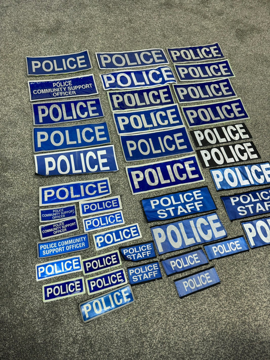 39x Genuine Ex Police Badges Job Lot Bundle Collector Film / TV Uniform Display