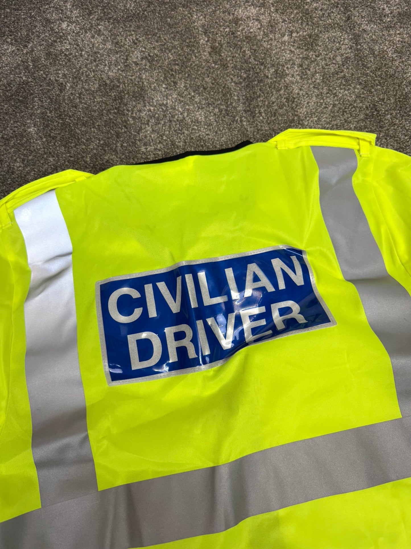 Ex Police Civilian Driver Hi Vis Vest Medium - Rare Collectable Display